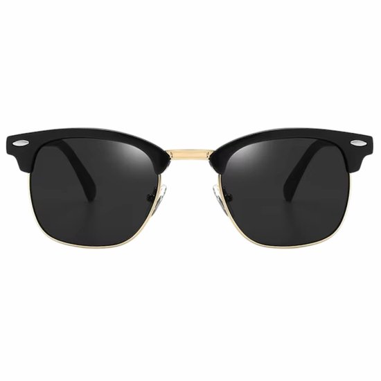 Fako Sunglasses® - Club Style Zonnebril - Polariserend - Dames - Heren - Zwart/Goud van Fako Sunglasses® — afbeelding 2