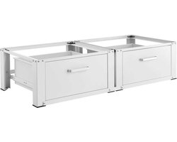IVOL Wasmachine en droger verhoger - 2 lades - Wit - 127.5 x 54 x 31 cm