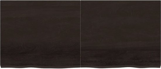 Plateau de table en chêne The Living Store - 140 x 60 x 4 cm - Gris foncé