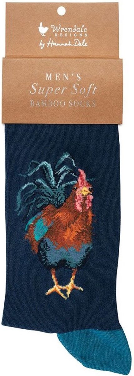 Wrendale Herensokken - Haan - 'Colours of the Rainbow' Cockerel Men's Socks