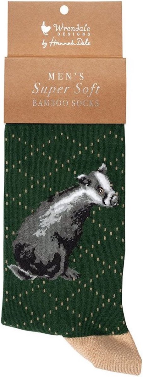 Wrendale Herensokken - Das - 'The Country Gent' Badger Men's Socks