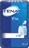 Verpakking TENA Fixation Pant Large, 5 stuks, met afbeelding van wit broekje.