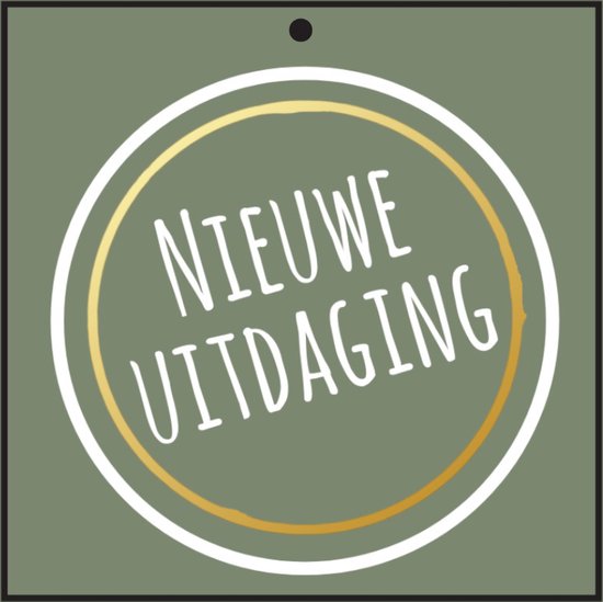 Carte cadeau - « Nieuwe défi » - 20 pièces - 7 mm x 7 mm - Carte de vœux - Avec trou - Série : GOLDY - Relief doré métallisé - Cartes cadeaux