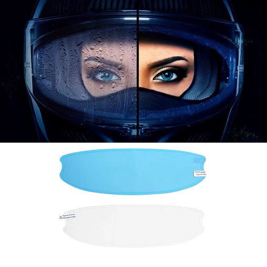 Foto: Anti fog regenwerende helm patch anti condens waterafstotende vizier sticker scooterhelm helmvizier bescherming motorhelm universele pasvorm accessoires voor scooter motor