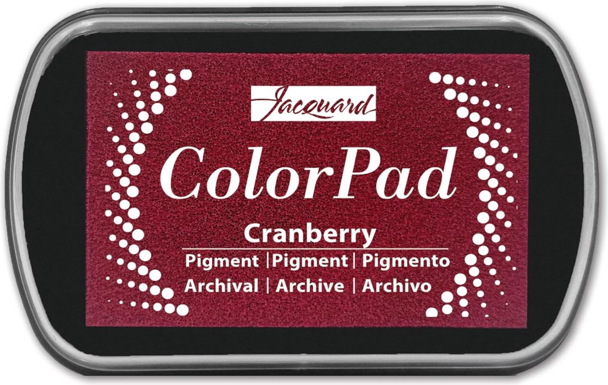 Jacquard inktkussen Cranberry - pigment inkt voor knutselen en stempelen.
