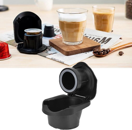 5 stuks 50 ml koffiecapsule herbruikbare koffiefilterbeker met lepel 5 stuks 50 ml koffiecapsule herbruikbare koffiefilterbeker met lepel