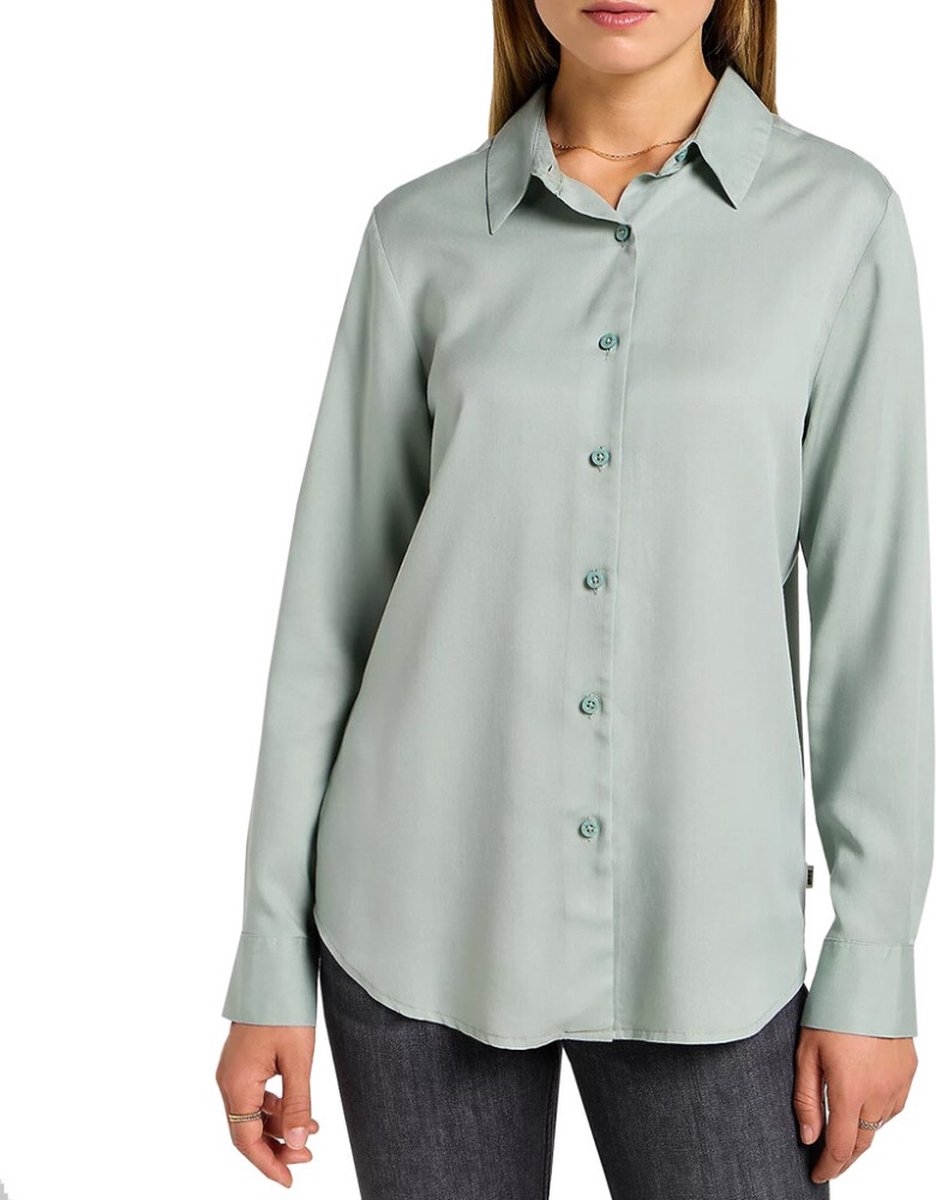 Lee Blouse – Lange Mouwen Reverskraag Grijs