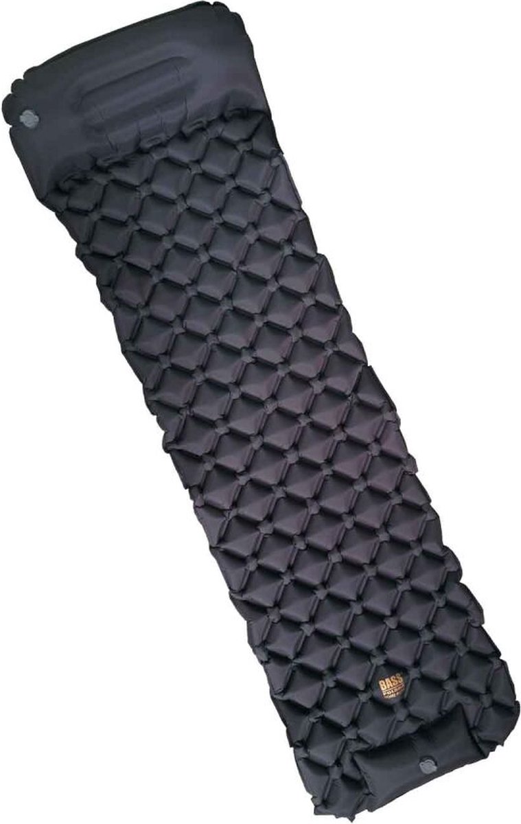 Reismatras 190 x 58 cm, opblaasbaar, zwart