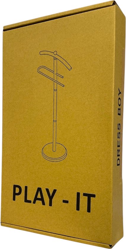 PLAY IT Dressboy Kledingrek Zwart Mat - 110x45x25cm