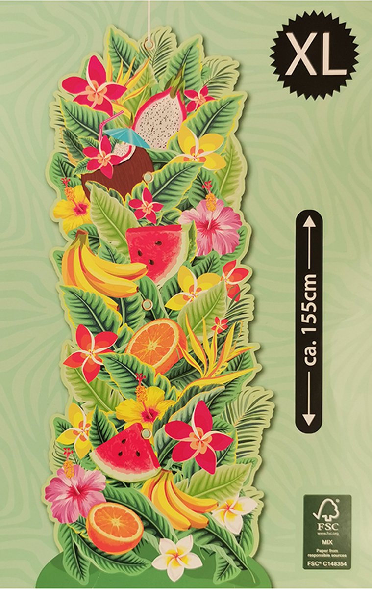 Party decoration / party decoratie XL - jungle fruit - 155x65cm