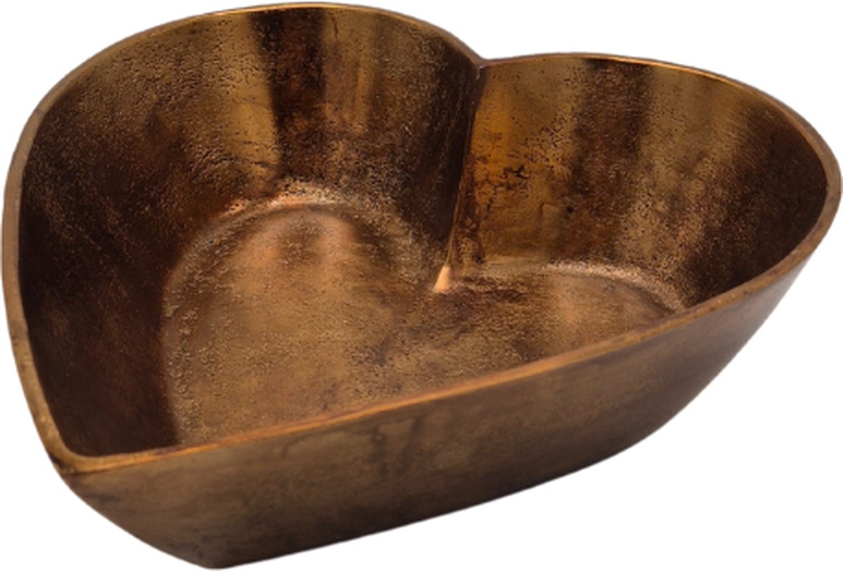Deco4yourhome® - Schaal - Hart - Valentijn - Plateau - Dienblad - 30cm - Antiek Goud
