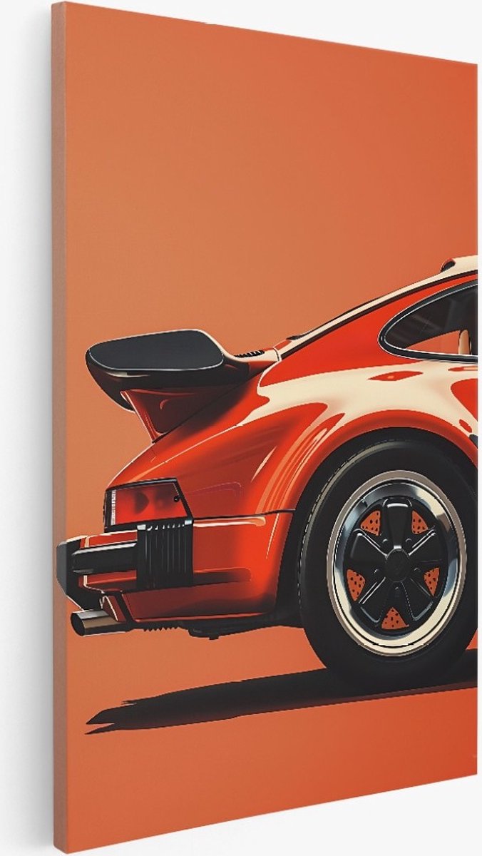 Saammp Canvas Schilderij - Abstract - Auto - 80x120 - Foto op canvas - Wanddecoratie - Muurdecoratie Woonkamer - Slaapkamer decoratie - Canvas Print Multicolor