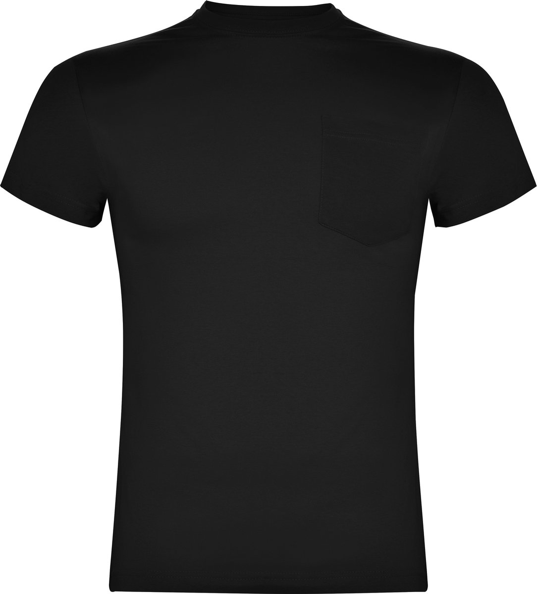 2 Pack T-shirt ‘Teckel’ met borstzak merk Roly Zwart