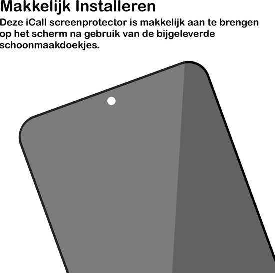 Coque Samsung Galaxy S24 FE - Protection d'écran de confidentialité en Glas à couverture complète - Étui portefeuille à rabat marron