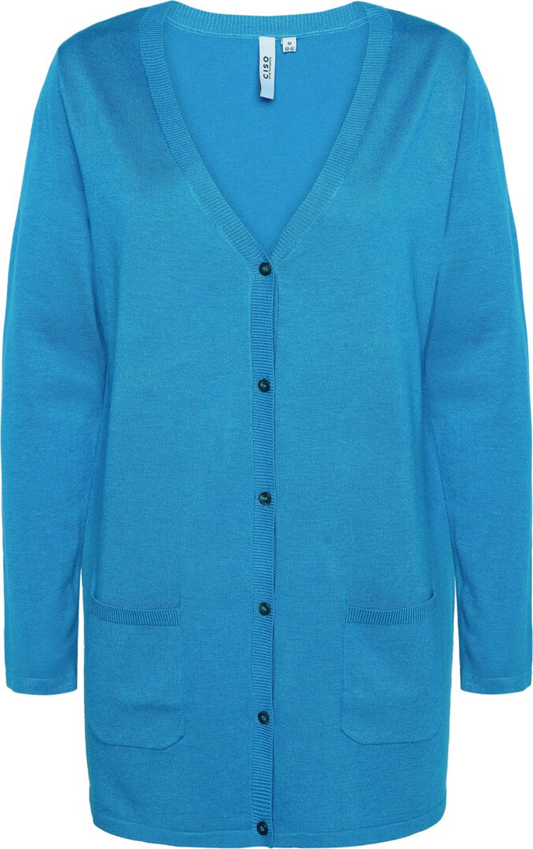 CISO Basic Cardigan Blithe Blue Melange maat M-40/42