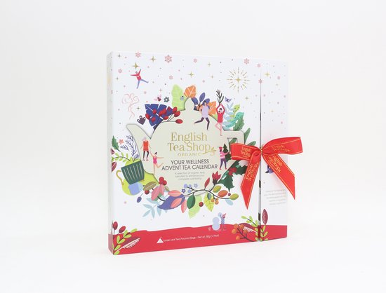 English Tea Shop - Adventskalender thee "Book Style White Advent" - Biologische thee - 25 theezakjes