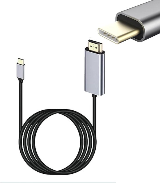 audio pirates 4K USB C naar HDMI-kabel, USB C HDMI UHD Thunderbolt 3 kabel, compatibel met iPhone 16/15 Pro, MacBook Pro/Air, iPad Pro/Air, Surface, Galaxy en nog veel meer (3 meter