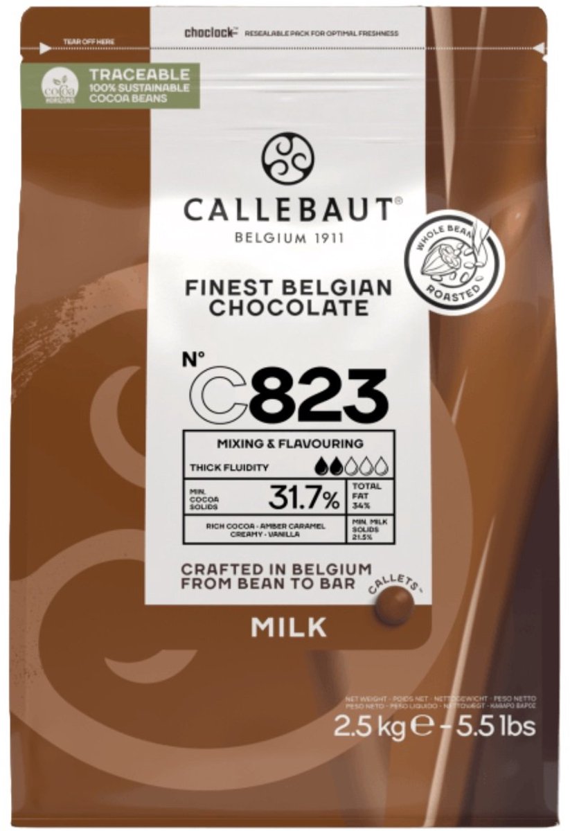 Callebaut Chocolade Callets Melk (C823) 2,5kg