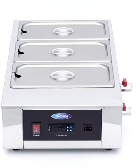 Chocoladesmelter - 3 x 1/3 GN 10 cm van Maxima — afbeelding 4