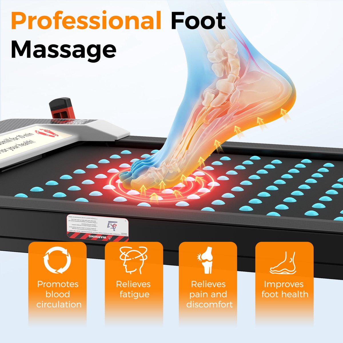 Afbeelding 2 van CITYSPORTS ZX3 Loopband - Wandelen Pad loopband - Massage loopband - compacte loopband Mini Walking Pad - 1-6KM/U