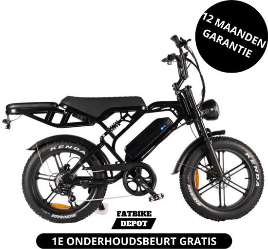Fatbike Depot - QM WHEEL V20 PRO - Fatbike - Hydraulische remmen - 250 Watt - Zwart