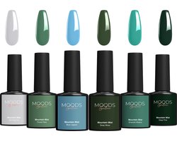 Moods Gellac 6-delige Set - Gellak Starterspakket - Gel Nagellak - 8ML - Mountain Mist - Gellac - Nagels - Chique Kleuren - HEMA- & TPO-vrij