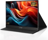 Bol.com LANU® - Portable monitor 15.6 inch - Full HD - IPS draagbaar beeldscherm - 1 kabel-model - Plug & Play - HDMI gaming mon... aanbieding