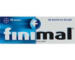 Finimal Tabletten | 40 stuks | Pijnstiller en Koortsverlager met Paracetamol en Cafeïne | Verlicht Hoofdpijn, Griep, Verkoudheid, Kiespijn, Spierpijn en Menstruatiepijn