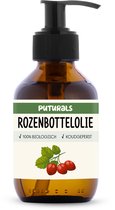 Puturals Rozenbottelolie 100% Biologisch - 150ml - Koudgeperst en Puur - Rosehip Oil voor Haar en Huid