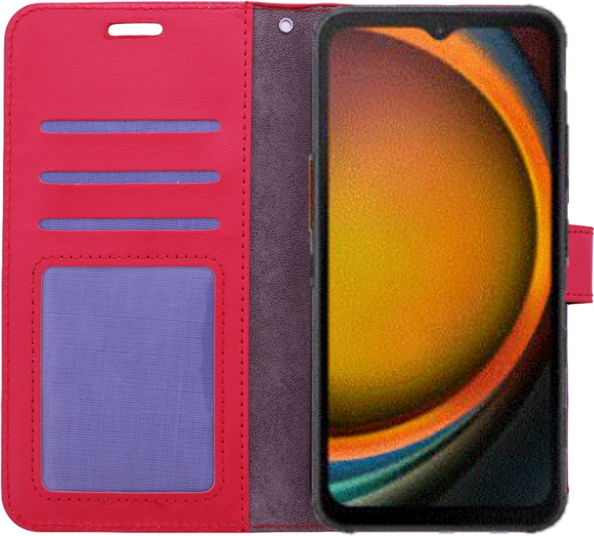 Portemonnee Book Case Hoesje Geschikt voor: Samsung Galaxy Xcover 7 - Rood