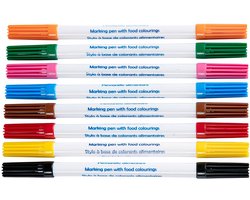 BrandNewCake® Stiften Eetbare Inkt - Set/8 - Eetbare Schrijf Stift - Food Pen voor Taartdecoratie