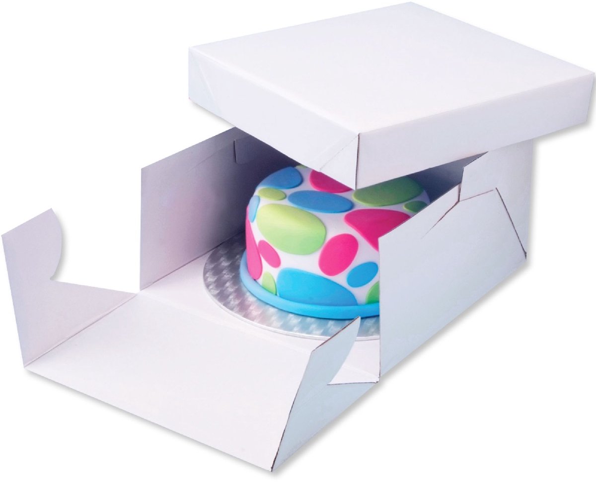 PME Cake Box & Round Cake Board (3mm) 25x25x15 cm