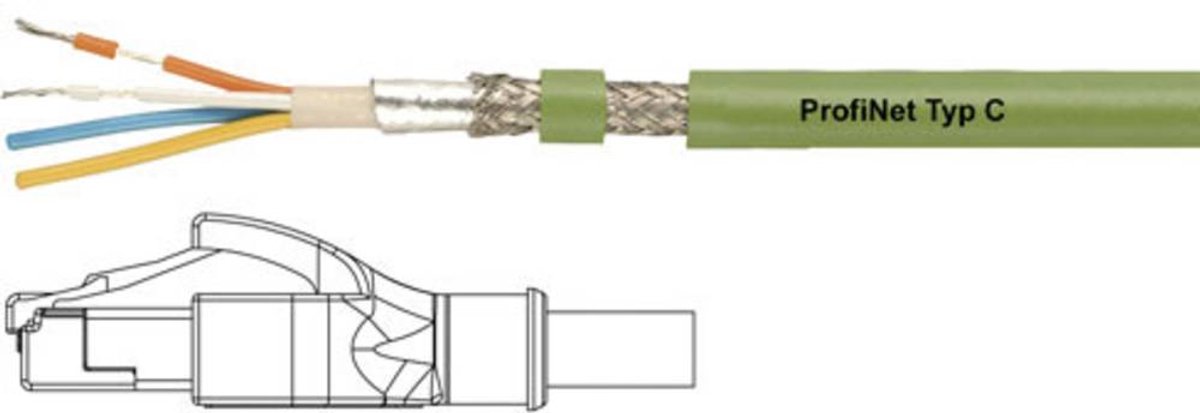 HELU 806414 RJ45 Netwerkkabel, patchkabel CAT 5e SF/UTP 10.00 m Groen PUR-mantel, Afscherming gevlochten, Folie afscher