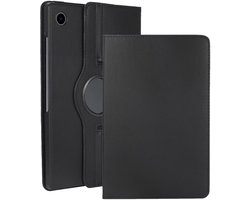 Hoesje Geschikt voor Samsung Galaxy Tab A11 / A9 - 360 Graden Draaibare Hard Cover Case - Tablet Hoes Draaibaar - Zwart