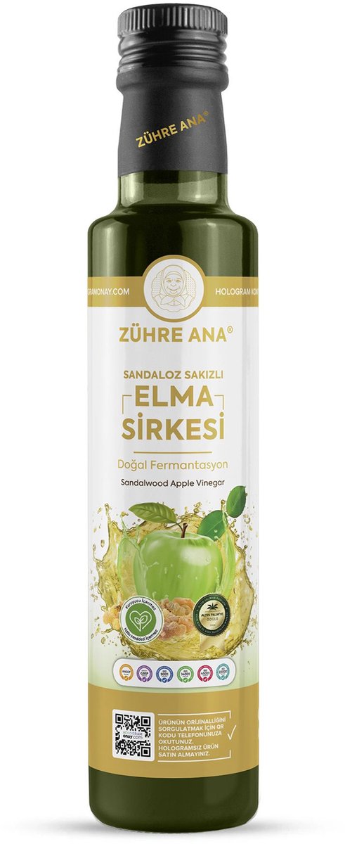 Zühre Ana Sandelhout-Appelazijn met Sandarakhars – Natuurlijke Fermentatie - 500 ml