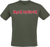 Iron Maiden Logo Heren T-shirt - khaki - XL