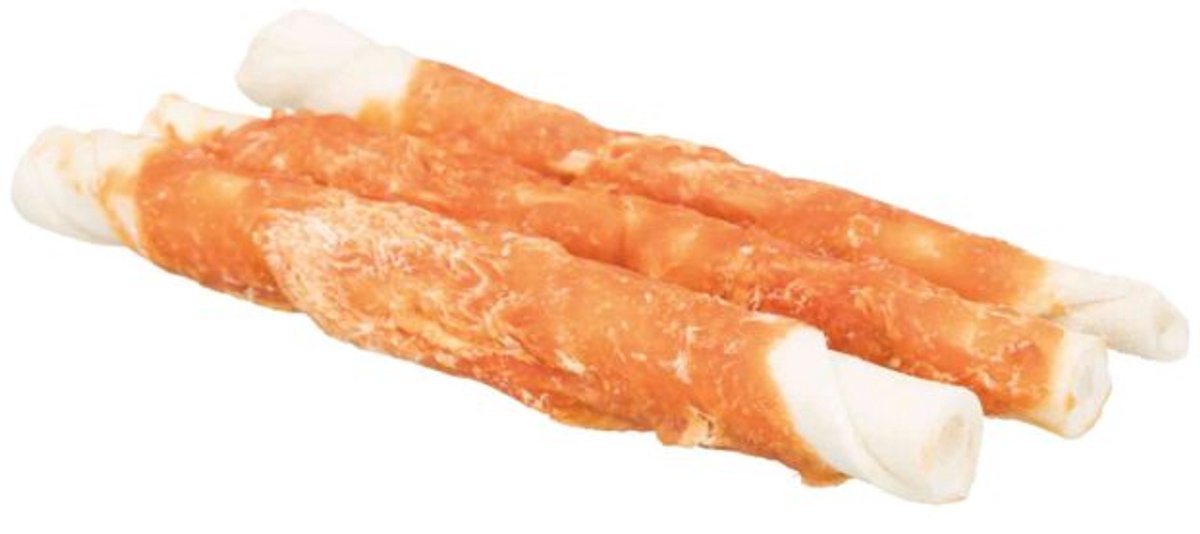 Eigen merk - Denta fun rolls met kip - runderhuid met kipjasje - snack voor de hond - 14 stuks - 17 cm -