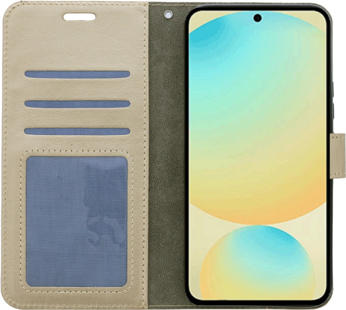 Portemonnee Book Case Hoesje Geschikt voor: Samsung Galaxy A56 - Goud