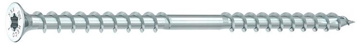 HECO TOPIX-plus Therm isolatieschroef 8x160mm - platkop - verzinkt - voldraad - HD-40 - 61286 (Per 50 stuks)