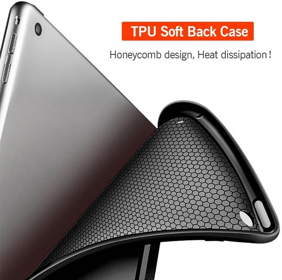 Coque et protecteur d'écran pour Xiaomi Redmi Pad Pro 12.1 / Poco Pad 12.1 - Smart Cover avec support à trois volets - Antichoc - Réveil/ Sleep automatique - Coque arrière en TPU - Zwart