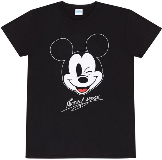 Mickey Mouse Mickey Face Heren T-shirt - zwart - S
