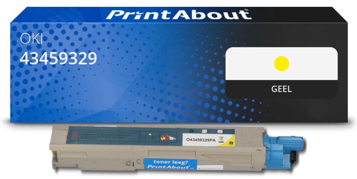 PrintAbout - Alternatief voor de Oki 43459329 / Geel