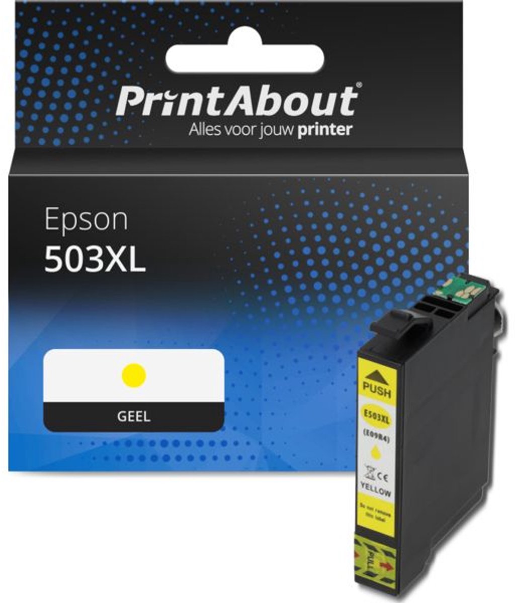 PrintAbout huismerk Inktcartridge 503XL (C13T09R44010) Geel Hoge capaciteit geschikt voor Epson