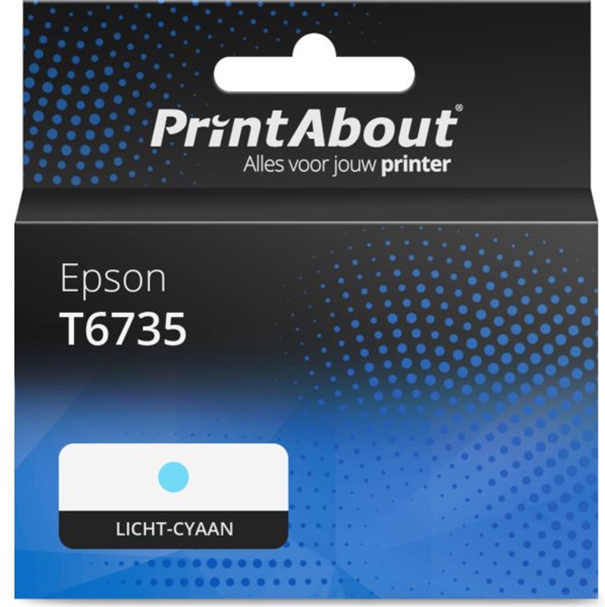 PrintAbout Huismerk Epson T6735 Inktcartridge Licht-cyaan