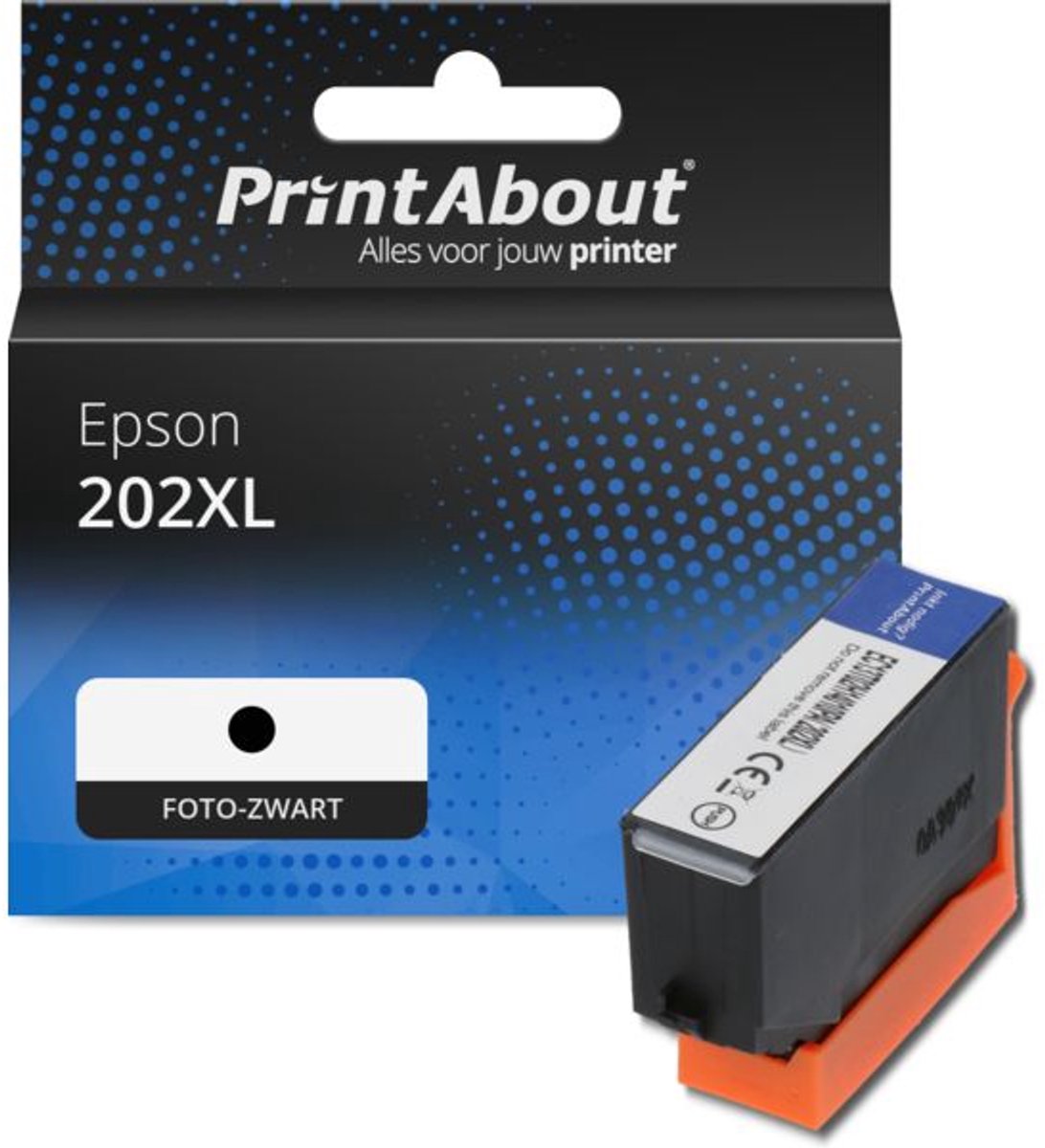 PrintAbout Huismerk Epson 202XL (C13T02H14010) Inktcartridge Foto-zwart Hoge capaciteit