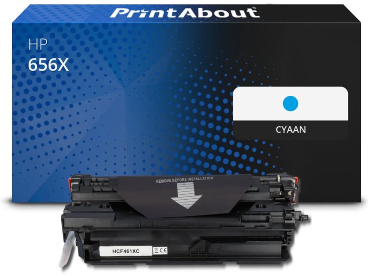 PrintAbout Huismerk HP 656X (CF461X) Toner Cyaan Hoge capaciteit
