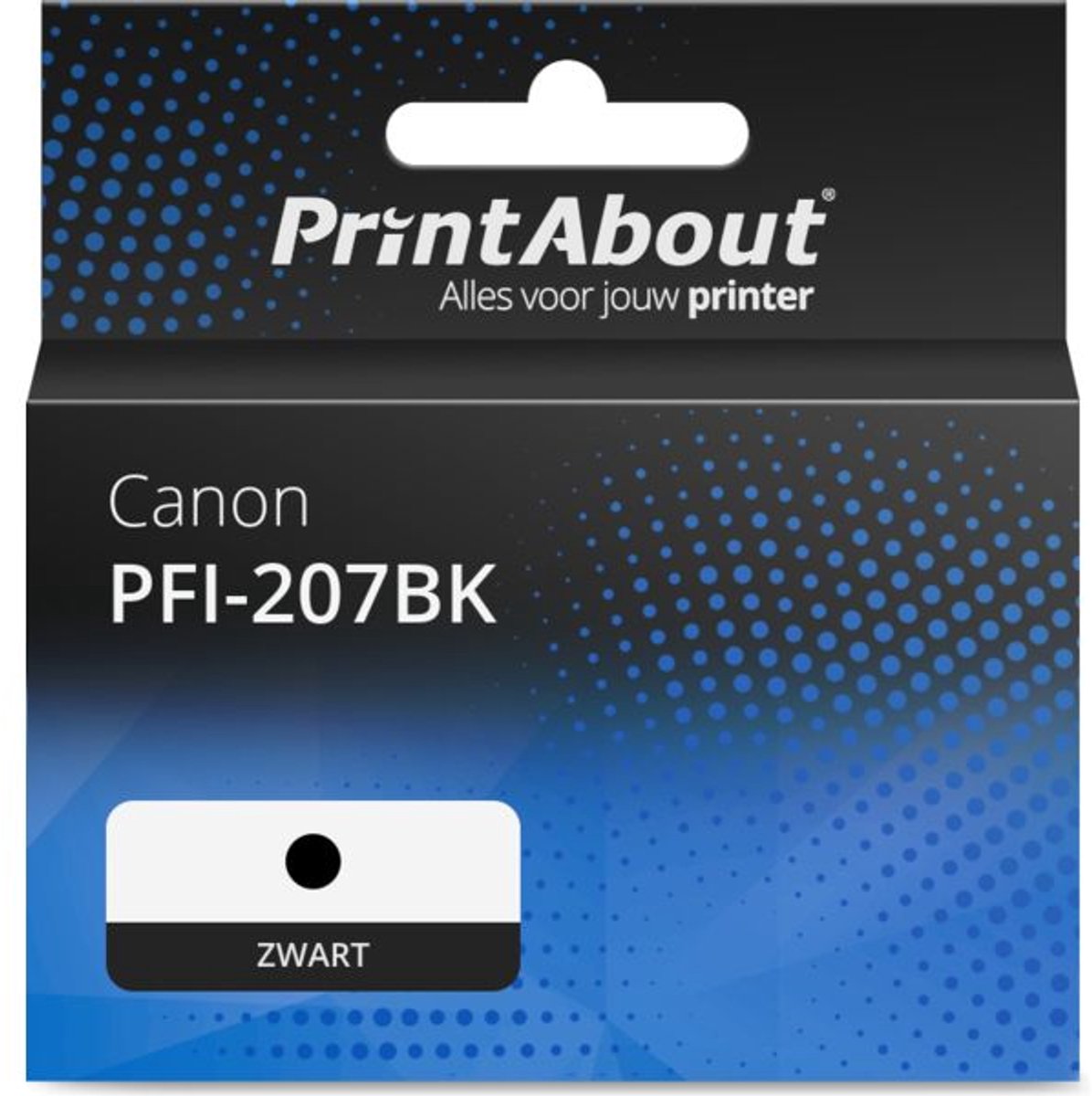 PrintAbout huismerk Inktcartridge PFI-207BK Zwart geschikt voor Canon