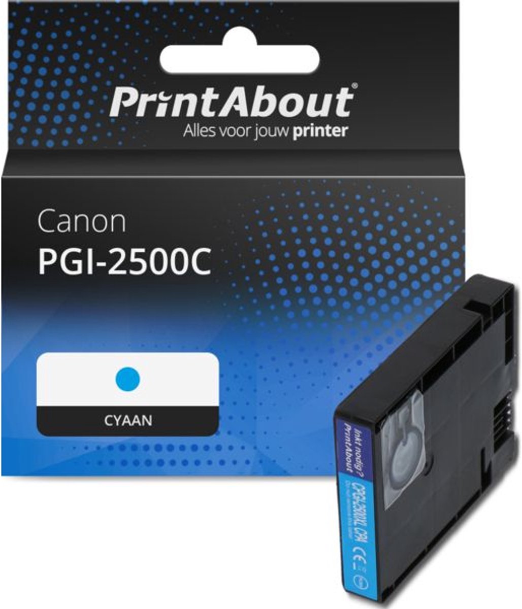 PrintAbout Huismerk Canon PGI-2500C Inktcartridge Cyaan