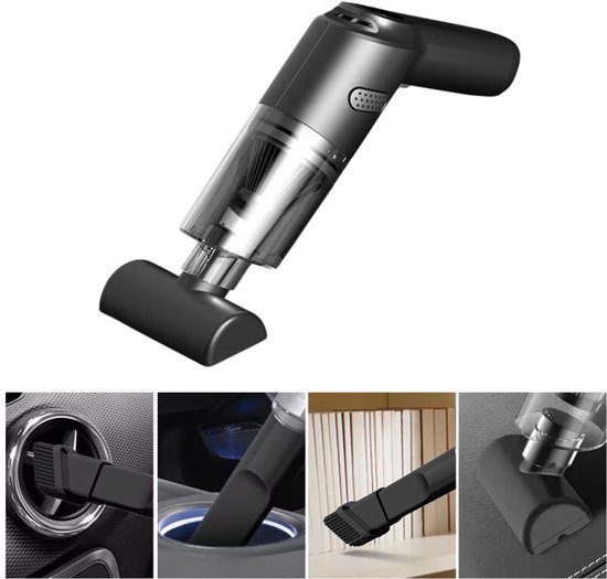 Handstofzuiger Mini Kruimelzuiger USB Oplaadbaar Zwart - Handstofzuiger - €26,74