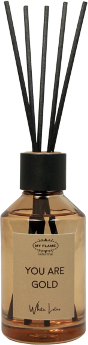 MY FLAME - Geurstokjes - YOU ARE GOLD - Geur: White Lotus - 100 ml